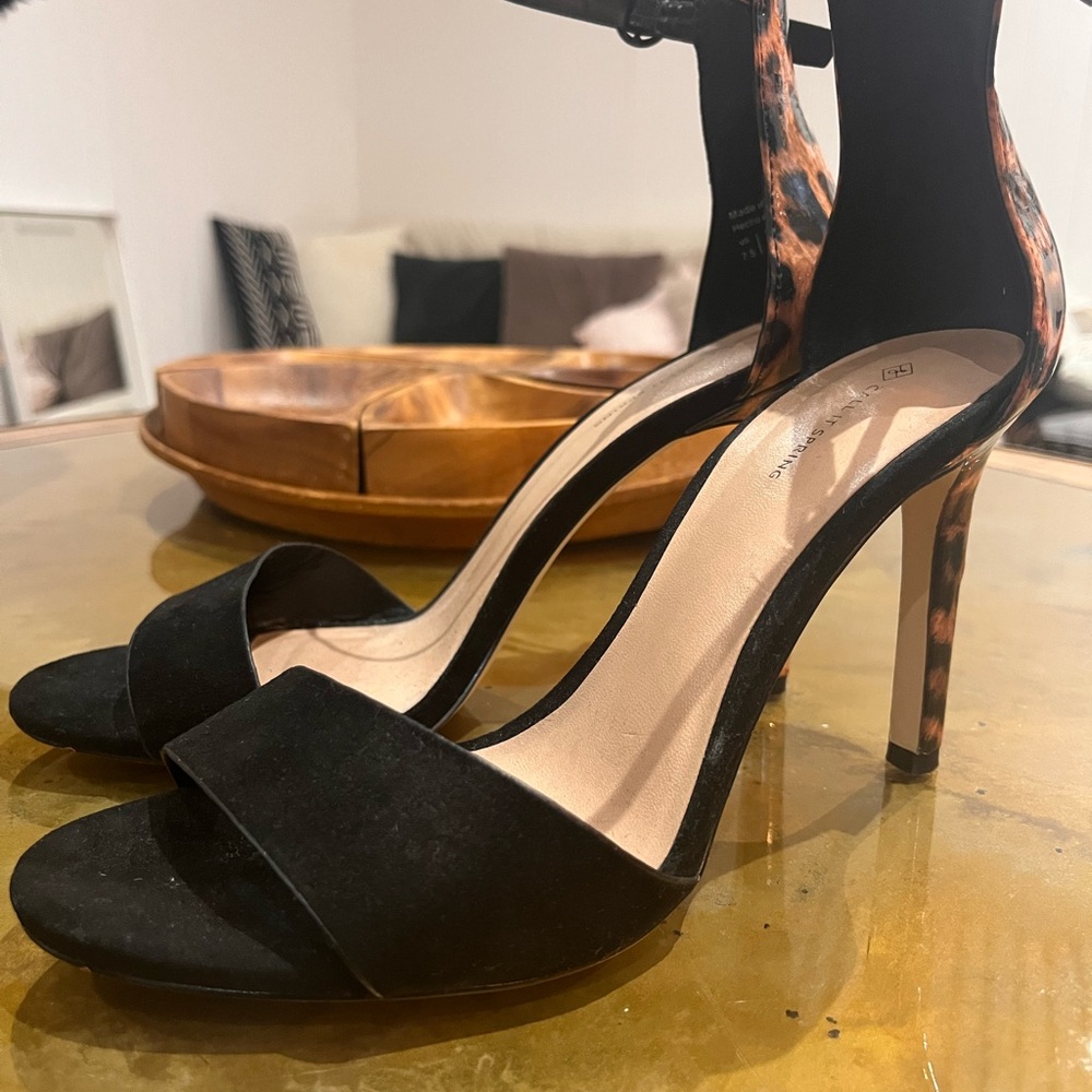 Call It Spring Black and Leopard Heels
